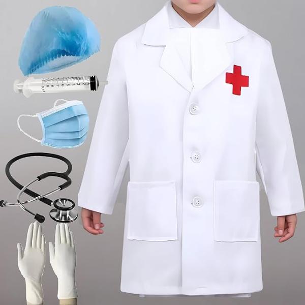 Fancy Steps Kids Community Helpers Doctor's & Nurse's Coat|Costumes for boys & girls